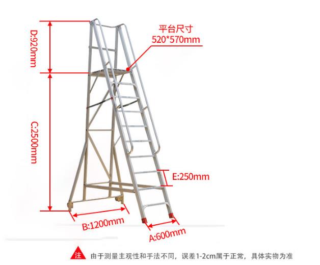 機械操作工作平臺可折疊安全梯