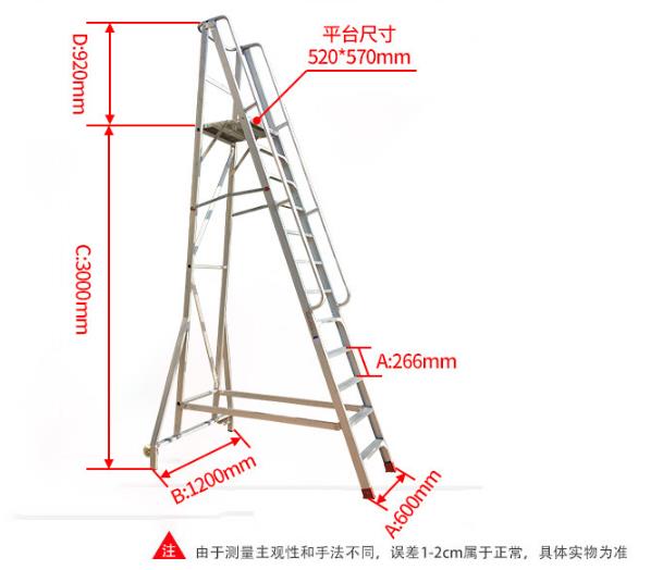 機械操作工作平臺可折疊安全梯