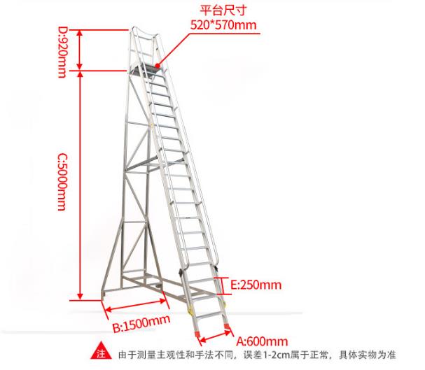 機械操作工作平臺可折疊安全梯